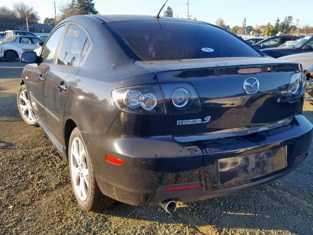 JM1BK324581864259 - 2008 MAZDA 3 S BLACK photo 3