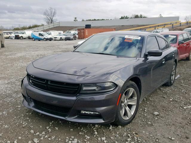 2C3CDXHG3FH879496 - 2015 DODGE CHARGER SX CHARCOAL photo 2