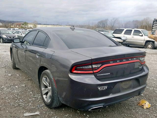 2C3CDXHG3FH879496 - 2015 DODGE CHARGER SX CHARCOAL photo 3