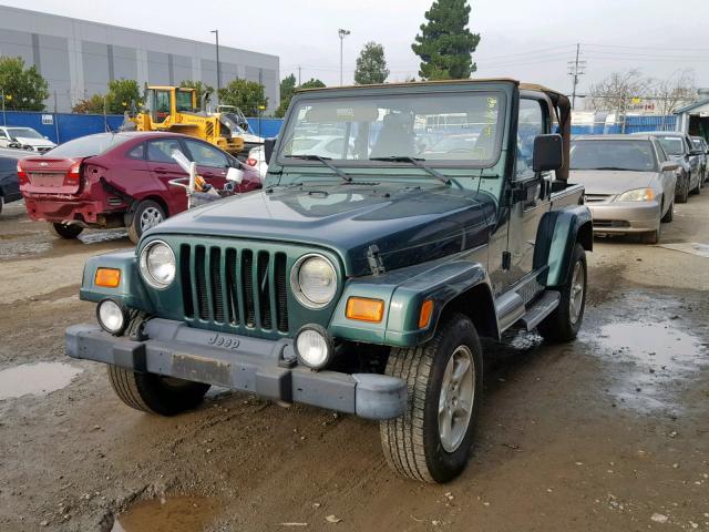 1J4FA59S9YP799976 - 2000 JEEP WRANGLER / GREEN photo 2