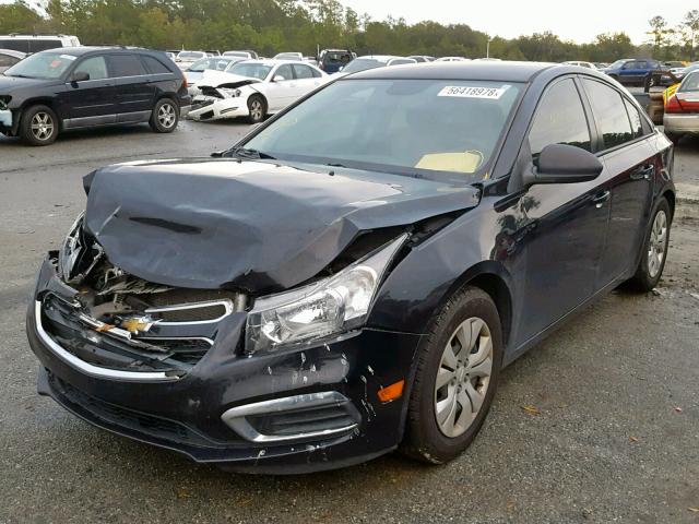 1G1PA5SHXF7287464 - 2015 CHEVROLET CRUZE LS BLACK photo 2