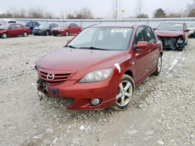 JM1BK143961497131 - 2006 MAZDA 3 HATCHBAC RED photo 2