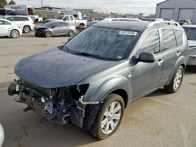 JA4MT41X48Z003836 - 2008 MITSUBISHI OUTLANDER GREEN photo 2