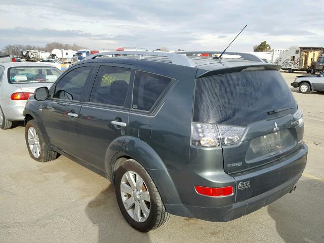 JA4MT41X48Z003836 - 2008 MITSUBISHI OUTLANDER GREEN photo 3