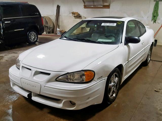 1G2NV12E72C301215 - 2002 PONTIAC GRAND AM G WHITE photo 2