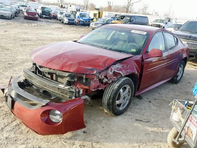 2G2WP522641348756 - 2004 PONTIAC GRAND PRIX MAROON photo 2