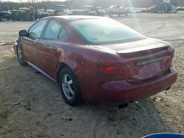 2G2WP522641348756 - 2004 PONTIAC GRAND PRIX MAROON photo 3
