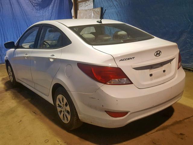 KMHCT4AE4HU240481 - 2017 HYUNDAI ACCENT SE WHITE photo 3