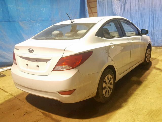 KMHCT4AE4HU240481 - 2017 HYUNDAI ACCENT SE WHITE photo 4