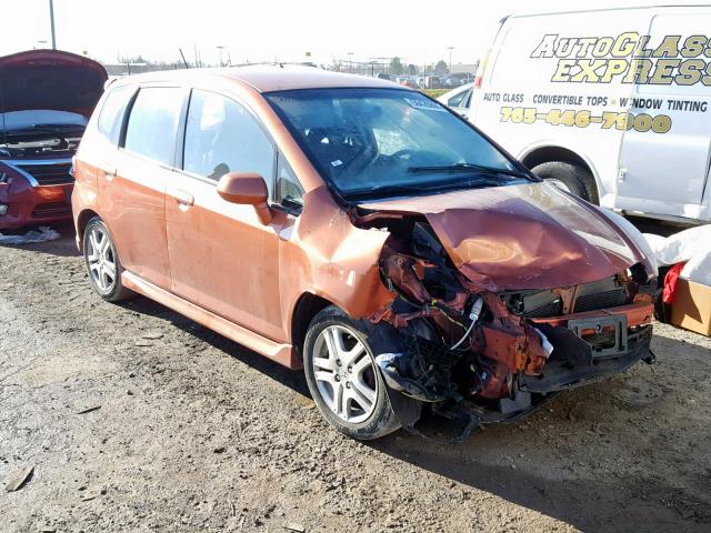 JHMGD38658S045415 - 2008 HONDA FIT SPORT ORANGE photo 1