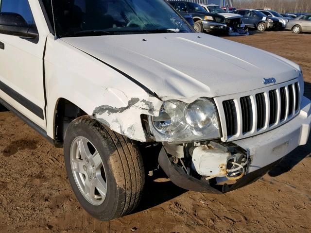 1J4GR48K75C664314 - 2005 JEEP GRAND CHER WHITE photo 9