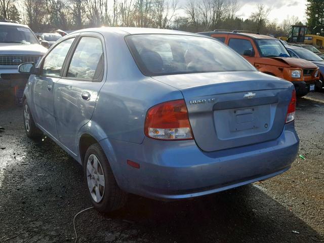 KL1TD56686B526827 - 2006 CHEVROLET AVEO BASE ლურჯი ფოტო 3
