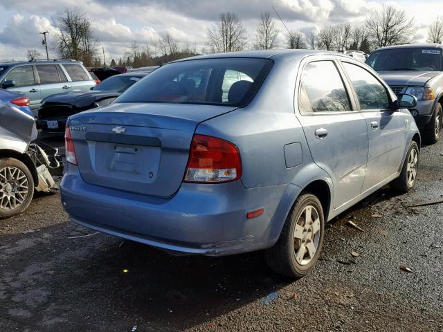 KL1TD56686B526827 - 2006 CHEVROLET AVEO BASE ლურჯი ფოტო 4