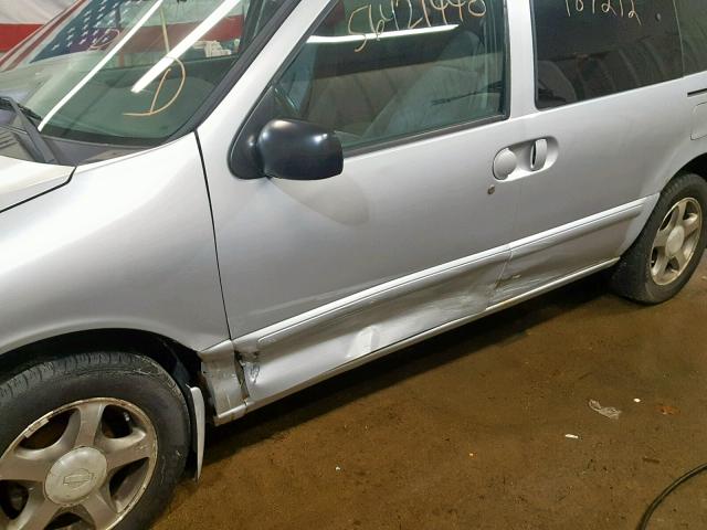 4N2ZN15T11D830933 - 2001 NISSAN QUEST GXE SILVER photo 9