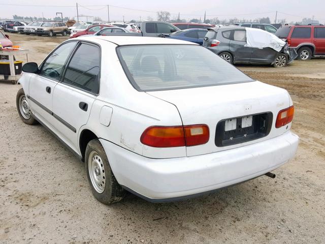 JHMEG8644NS018277 - 1992 HONDA CIVIC DX WHITE photo 3