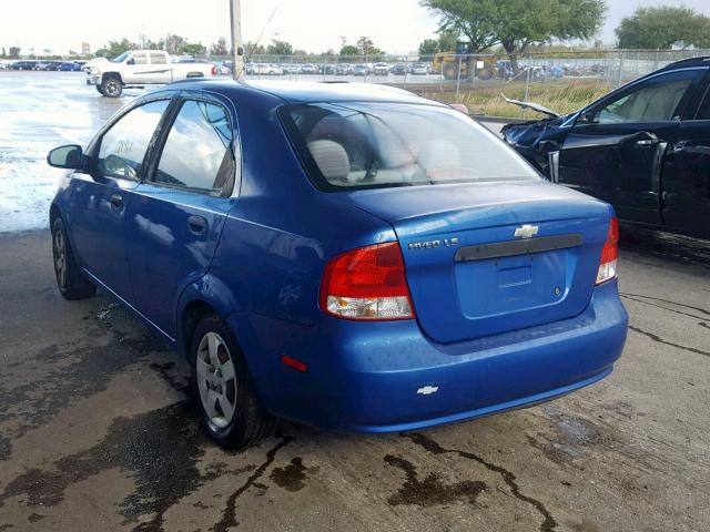 KL1TD52685B410550 - 2005 CHEVROLET AVEO BASE 蓝色 照片 3
