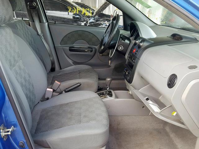 KL1TD52685B410550 - 2005 CHEVROLET AVEO BASE 蓝色 照片 5