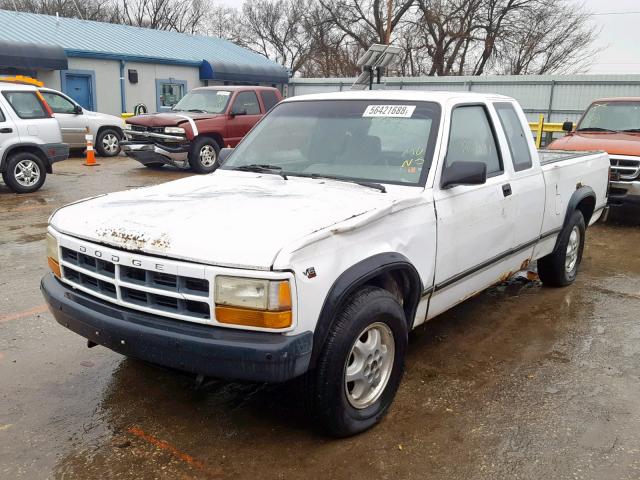 1B7GL23X5SW944063 - 1995 DODGE DAKOTA WHITE photo 2