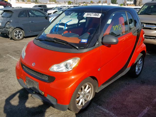 WMEEJ31X18K151799 - 2008 SMART FORTWO PUR ORANGE photo 2