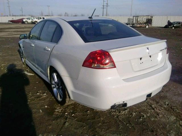 6G2ER57789L201210 - 2009 PONTIAC G8 WHITE photo 3