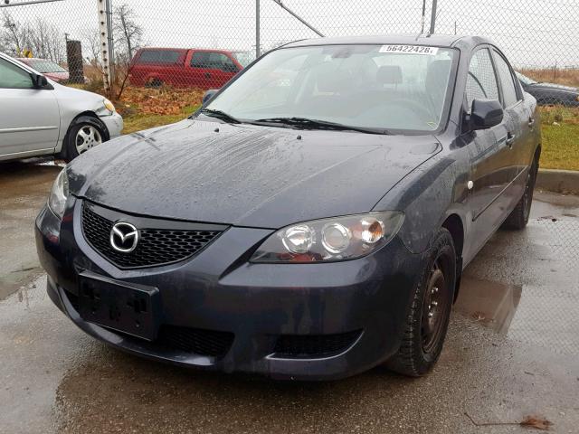 JM1BK12F961510215 - 2006 MAZDA 3 I GRAY photo 2