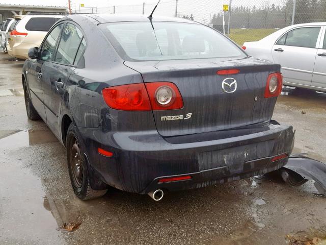 JM1BK12F961510215 - 2006 MAZDA 3 I GRAY photo 3