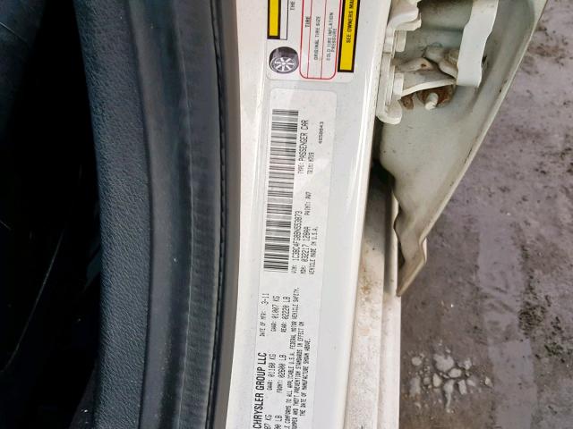 1C3BC4FG8BN553873 - 2011 CHRYSLER 200 LX WHITE photo 10