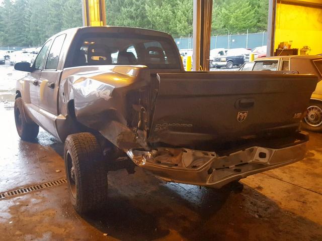 1D7HW48N16S606404 - 2006 DODGE DAKOTA QUA GRAY photo 3