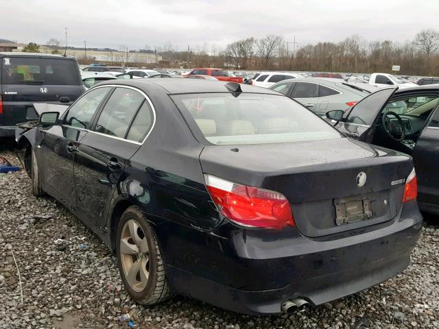 WBANE53586CK79794 - 2006 BMW 525 I BLACK photo 3