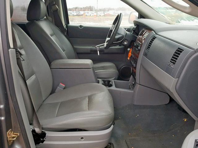 1D4HB48D15F576621 - 2005 DODGE DURANGO SL GRAY photo 5