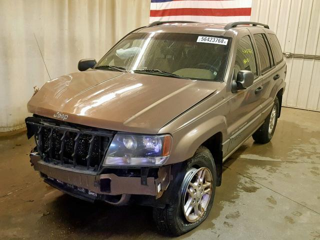 1J4GW48SX2C253381 - 2002 JEEP GRAND CHER TAN photo 2