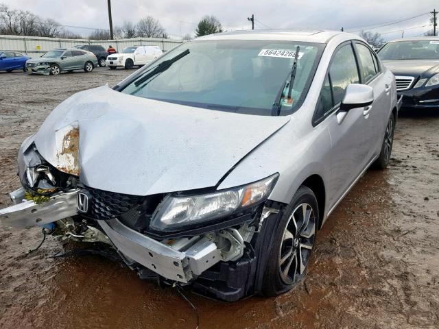 19XFB2F94DE223919 - 2013 HONDA CIVIC EXL SILVER photo 2