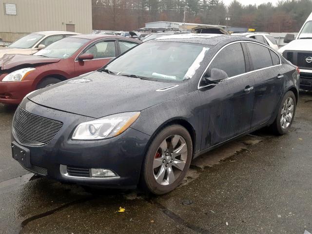 2G4GT5GV1D9154339 - 2013 BUICK REGAL PREM GRAY photo 2