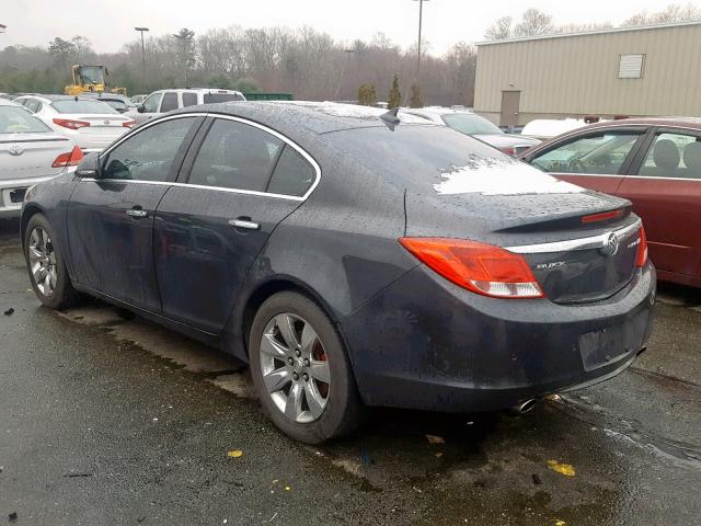 2G4GT5GV1D9154339 - 2013 BUICK REGAL PREM GRAY photo 3