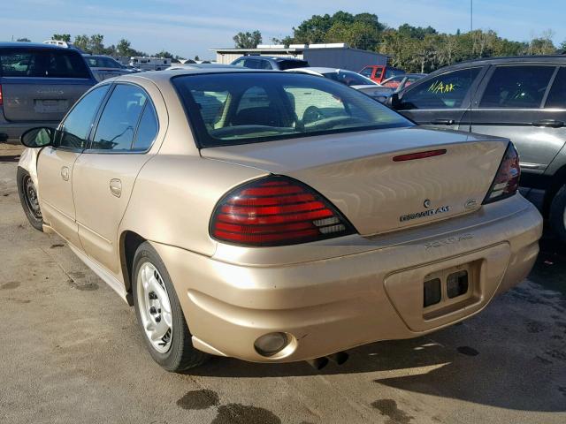 1G2NE52F23C213240 - 2003 PONTIAC GRAND AM S BEIGE photo 3