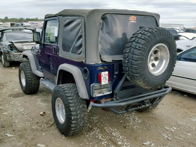 1J4FA49S45P375613 - 2005 JEEP WRANGLER / BLUE photo 3