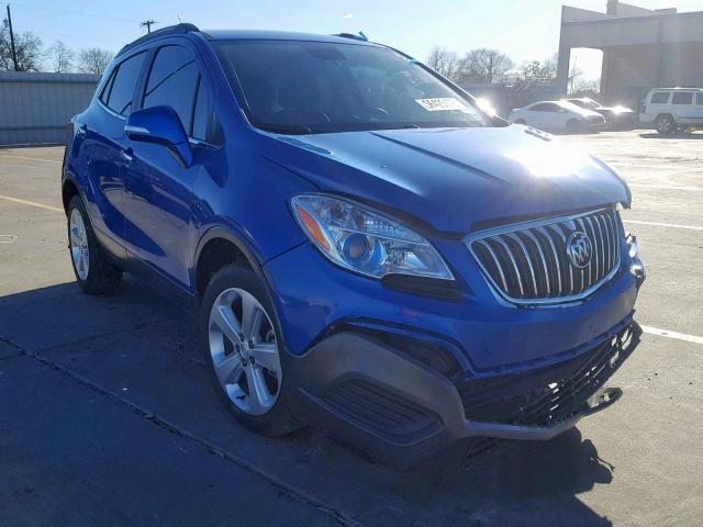 KL4CJASB1GB684287 - 2016 BUICK ENCORE BLUE photo 1