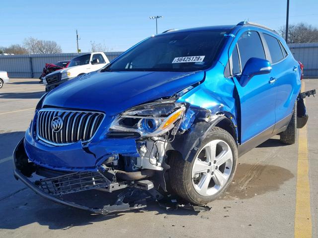 KL4CJASB1GB684287 - 2016 BUICK ENCORE BLUE photo 2