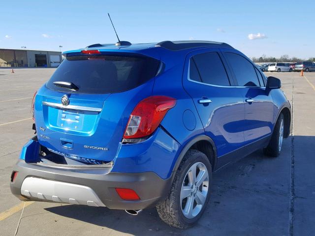 KL4CJASB1GB684287 - 2016 BUICK ENCORE BLUE photo 4