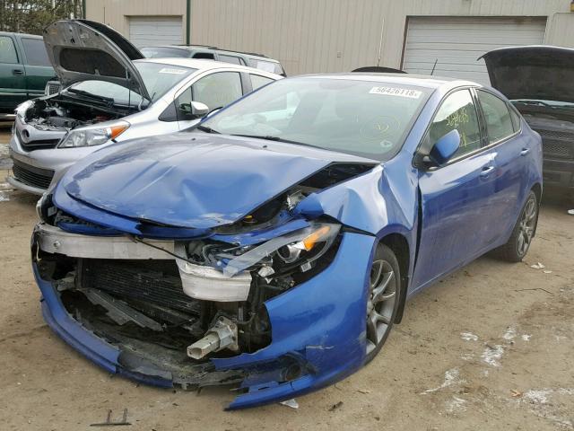 1C3CDFBH9DD230632 - 2013 DODGE DART SXT BLUE photo 2