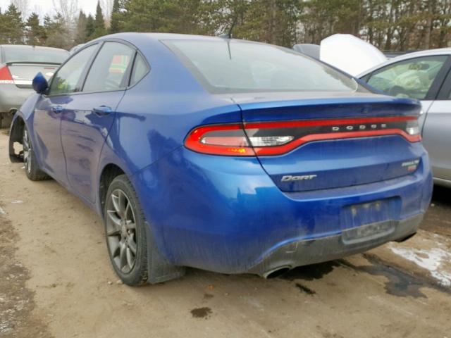 1C3CDFBH9DD230632 - 2013 DODGE DART SXT BLUE photo 3