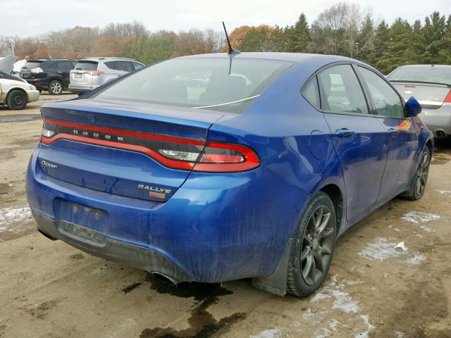 1C3CDFBH9DD230632 - 2013 DODGE DART SXT BLUE photo 4