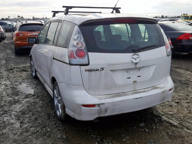 JM1CR29L170148177 - 2007 MAZDA 5 WHITE photo 3