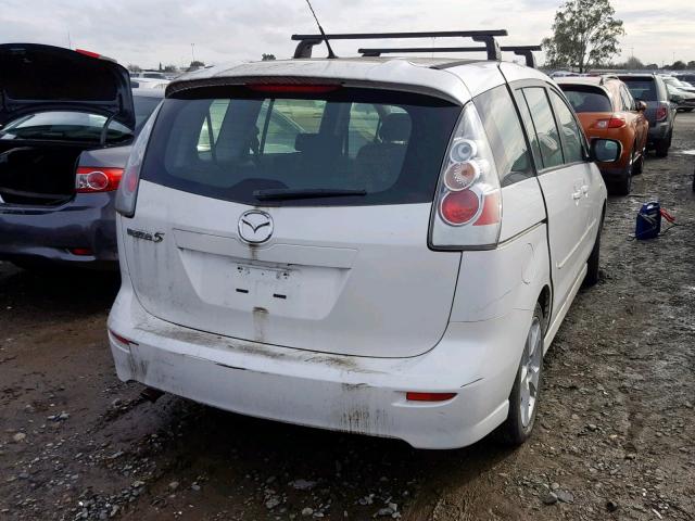 JM1CR29L170148177 - 2007 MAZDA 5 WHITE photo 4