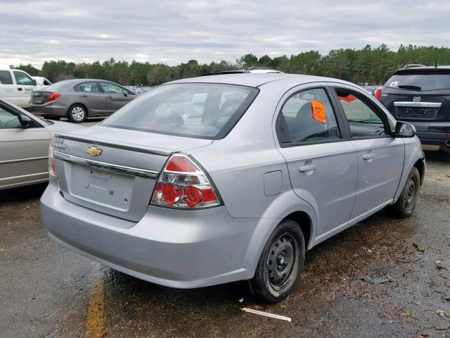 KL1TD5DE0AB085309 - 2010 CHEVROLET AVEO LS SILVER photo 4