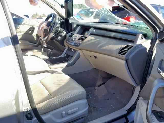 5J8TB1H28AA003230 - 2010 ACURA RDX SILVER photo 5