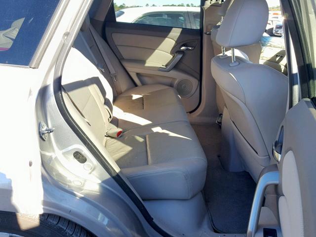 5J8TB1H28AA003230 - 2010 ACURA RDX SILVER photo 6