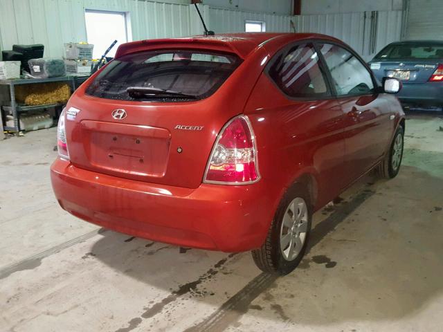 KMHCM3AC7AU170731 - 2010 HYUNDAI ACCENT BLU ORANGE photo 4