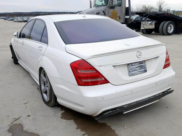 WDDNG71X37A011753 - 2007 MERCEDES-BENZ S 550 WHITE photo 3