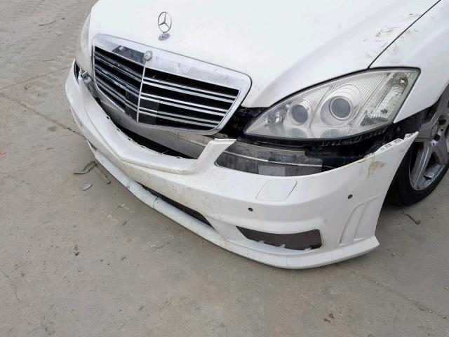 WDDNG71X37A011753 - 2007 MERCEDES-BENZ S 550 WHITE photo 9